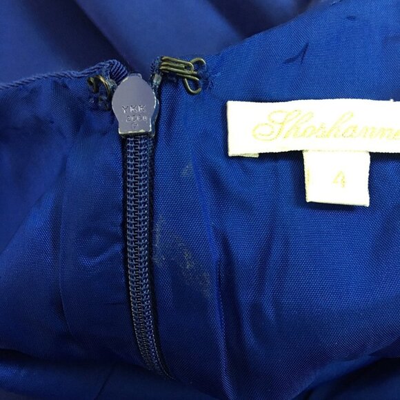 Shoshanna Royal Blue Open Flare Dress Size 4 - Picture 14 of 15